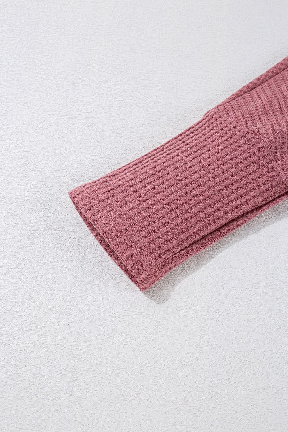 Mineral red waffle knit cardigan - Love Salve